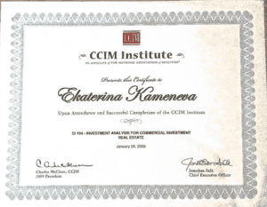 CCIM CI 104: инвестиционный анализ · 2009
